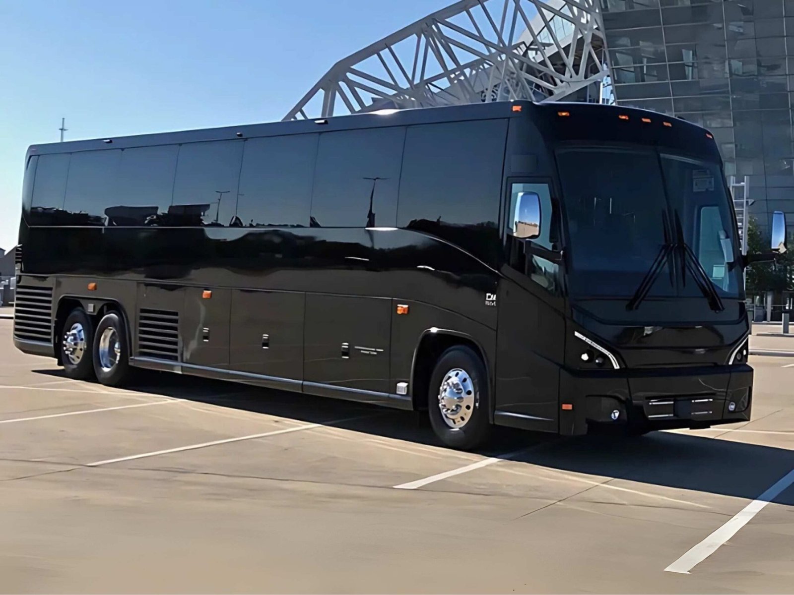 Black charter Bus